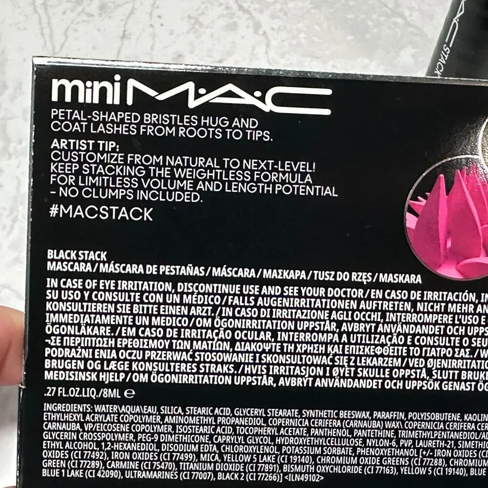 MAC Mini Stack Mascara Infinite Build Volume & length Black 0.27 oz New In Box